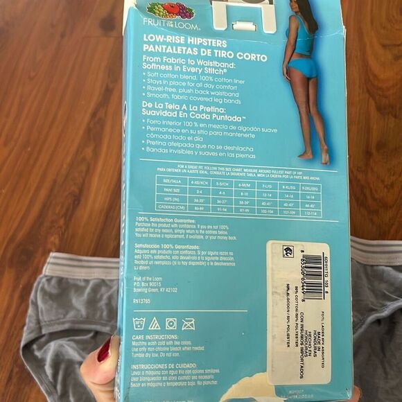 NEW fruit of the loom six pack low rise hipsters size xl 8 - Picture 3 of 4